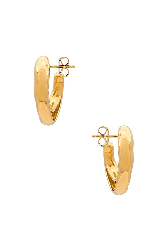 view 2 of 2 Organic Twisted Studs in Gold