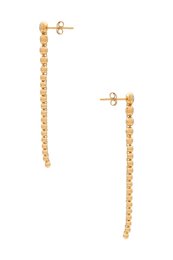 view 2 of 2 Long Drop Earrings in Gold