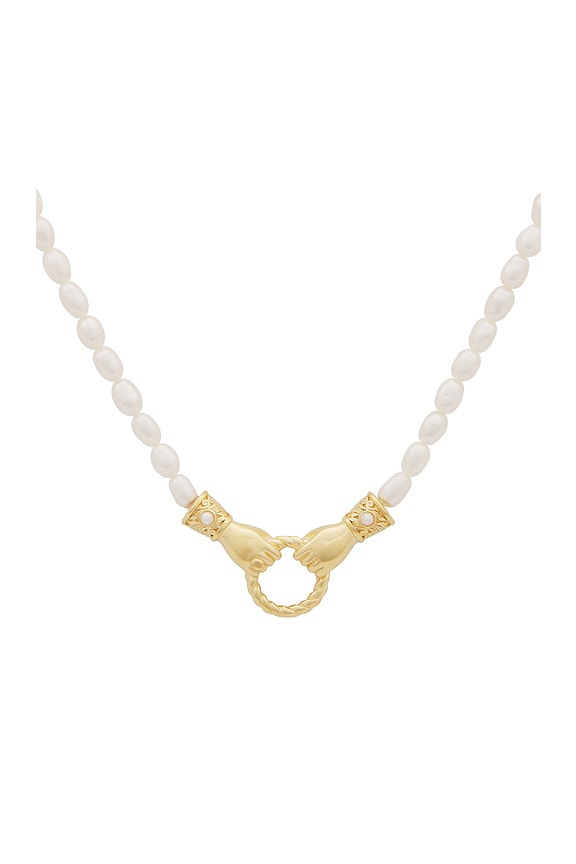 view 2 of 2 X Harris Reed In Good Hands Pearl Necklace in Gold