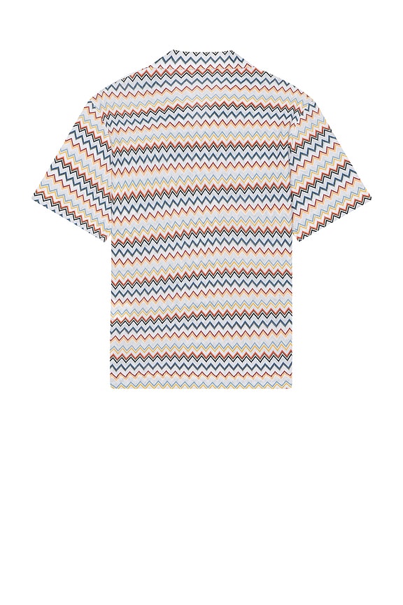 view 2 of 3 Short Sleeve Shirt in White & Orange