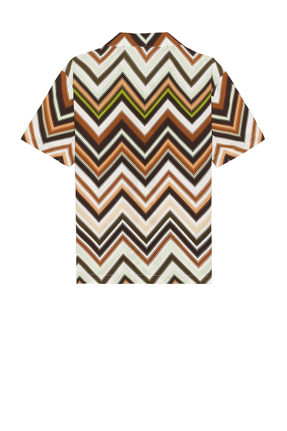 view 2 of 4 Short Sleeve Shirt in Multi Green & Brown