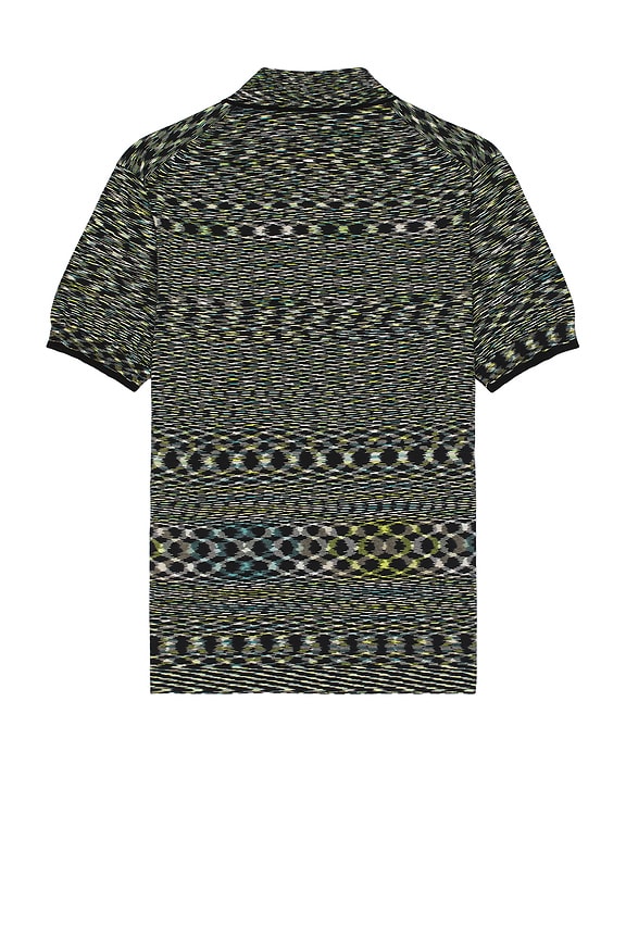 view 2 of 4 Short Sleeve Polo in Black & Lime Green