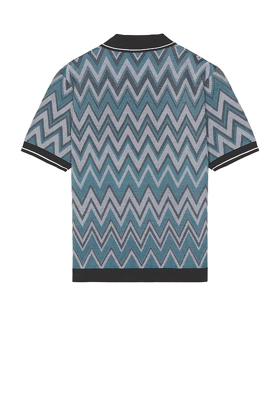 view 2 of 4 Short Sleeve Polo in Black & White