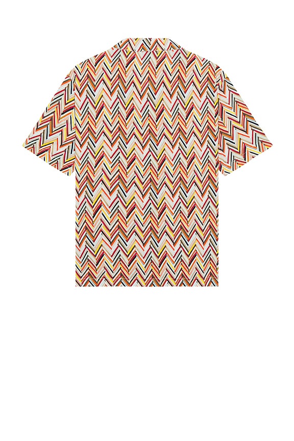 view 2 of 4 Short Sleeve Shirt in Orange & Beige