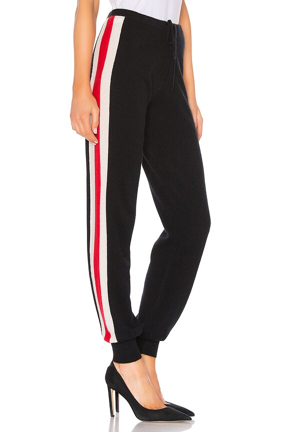 view 2 of 4 LECCE 조깅 바지 in Black, Cream & Red