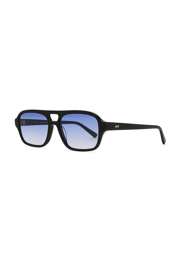 view 2 of 3 Burt Sunglasses in Black & Gradient Blue