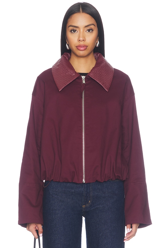 view 2 of 5 Jayda Jacket in Burgundy