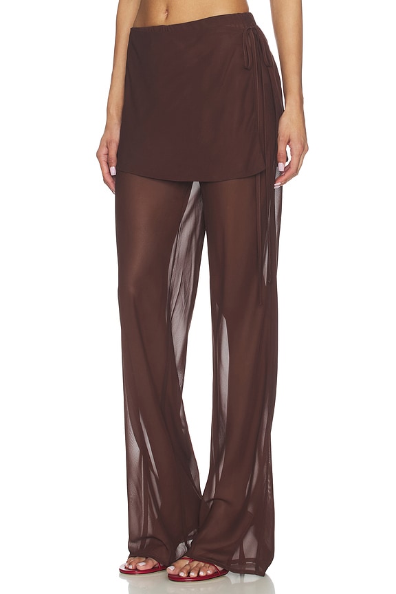view 1 of 6 PANTALÓN SARA in Chocolate
