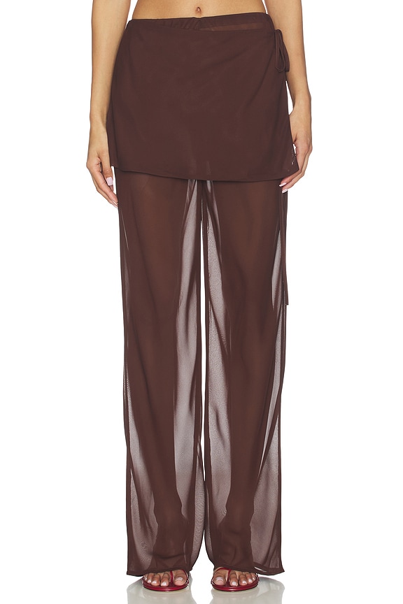view 2 of 6 PANTALÓN SARA in Chocolate