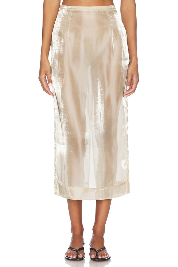 view 2 of 7 x REVOLVE Knox Midi Skirt in Beige