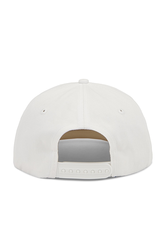 view 2 of 3 Wordmark 5 Panel Hat in White