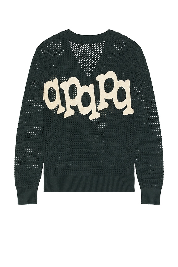 view 2 of 5 Etched Crochet Cardigan in Pine