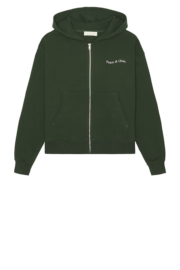 view 2 of 5 Wordmark Zip Up Hoodie in Forest