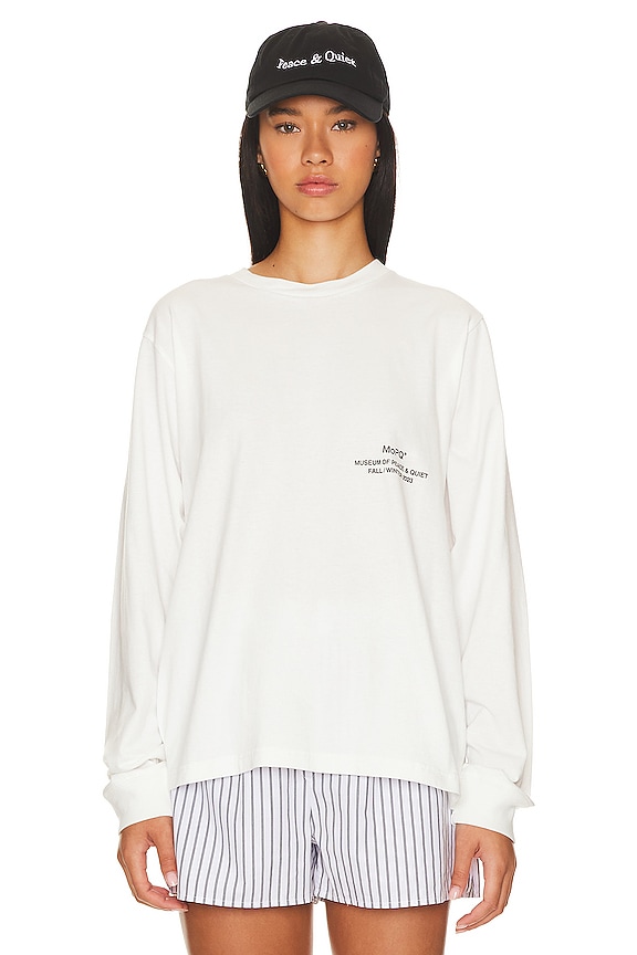 view 2 of 5 Long Sleeve T-shirt in White