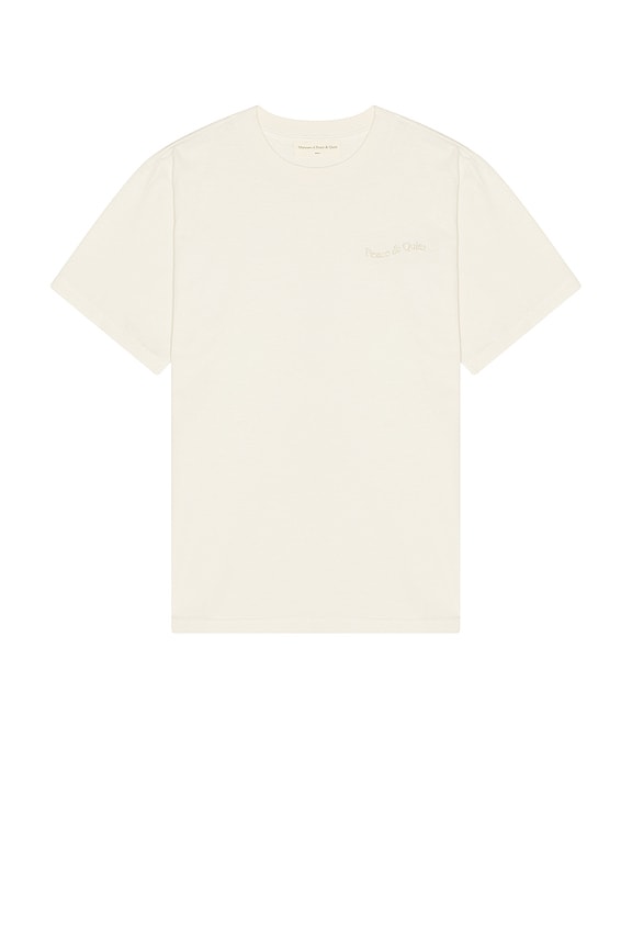 view 1 of 5 Wordmark Pigment Dyed T-Shirt in Bone