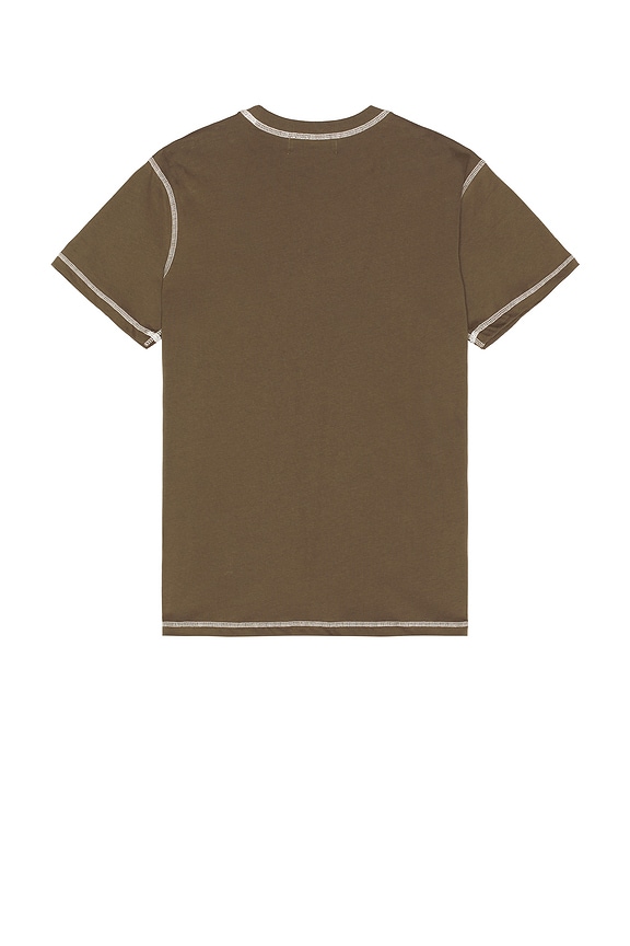 view 2 of 4 Wordmark Reverse Stitched T-Shirt in Brown