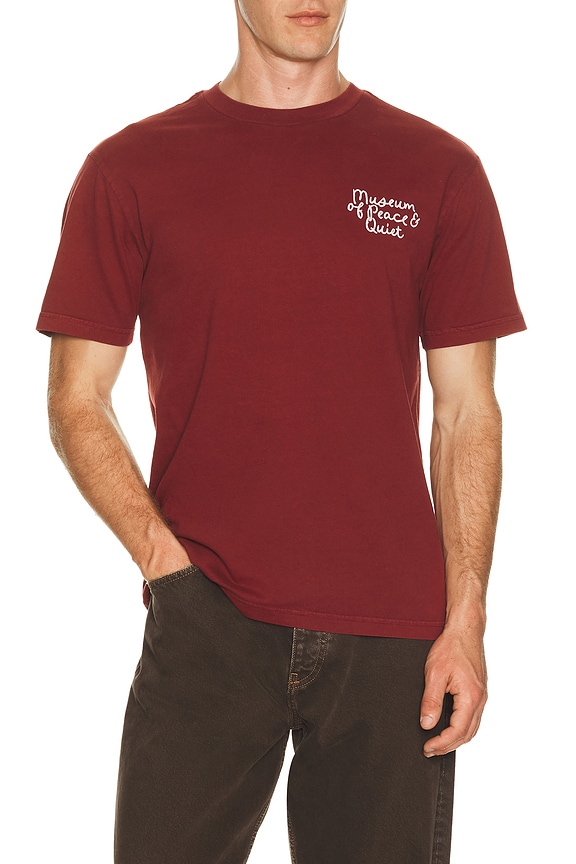 view 1 of 4 Scribble T-Shirt in Burgandy