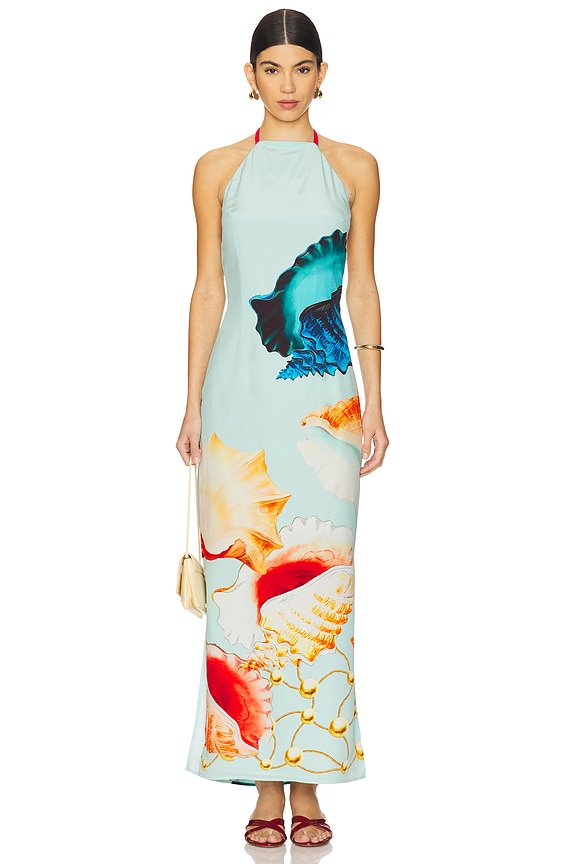 view 2 of 4 Murex Mist Vega Silk Dress in Mist