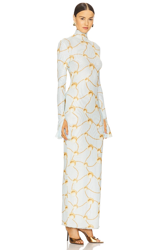 view 2 of 3 Netted Pheonix Dress in Gold