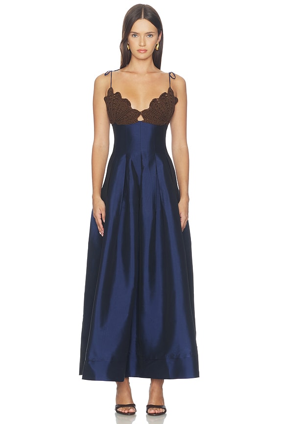 view 2 of 4 Arena Dress in Brown & Navy