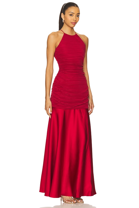 view 2 of 3 Fluvial Long Dress in Red