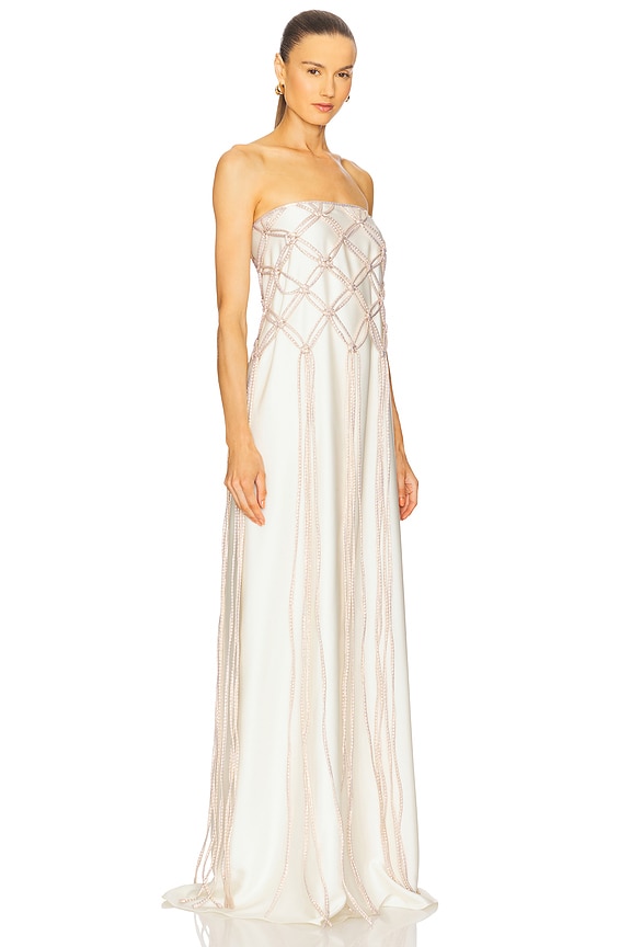 view 2 of 5 VESTIDO REDES in Off White & Gold