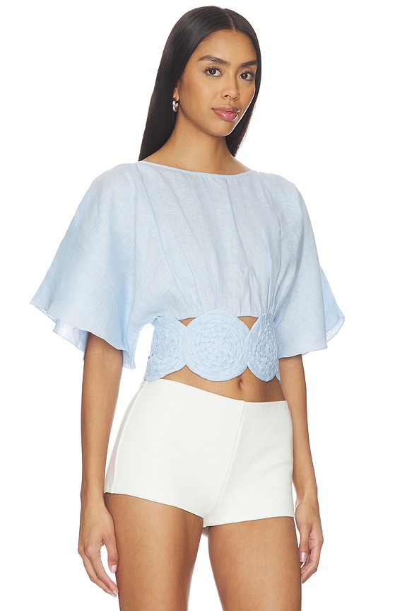 view 2 of 4 Redondo Top in Baby Blue
