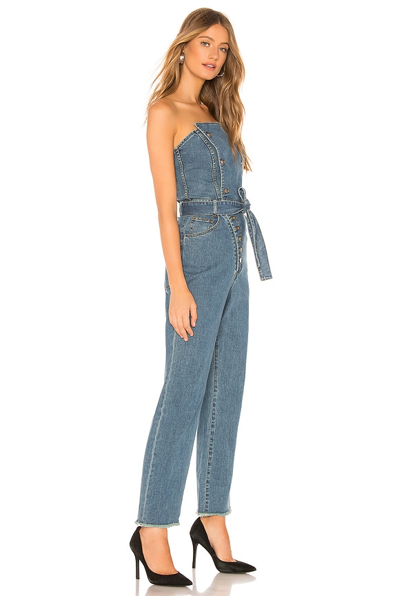 view 2 of 3 Marselle Jumpsuit in Distressed Blue