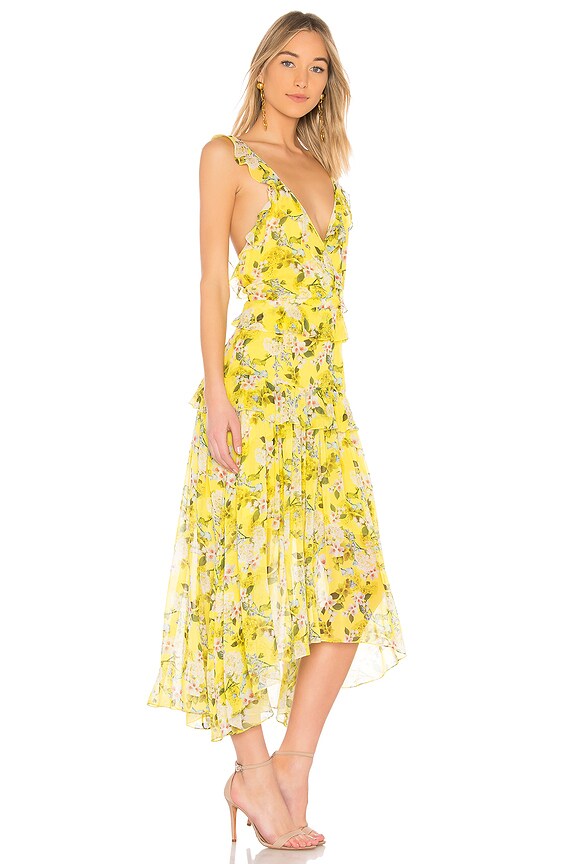 view 2 of 3 Kaya Dress in Hydrangea Neon Citron