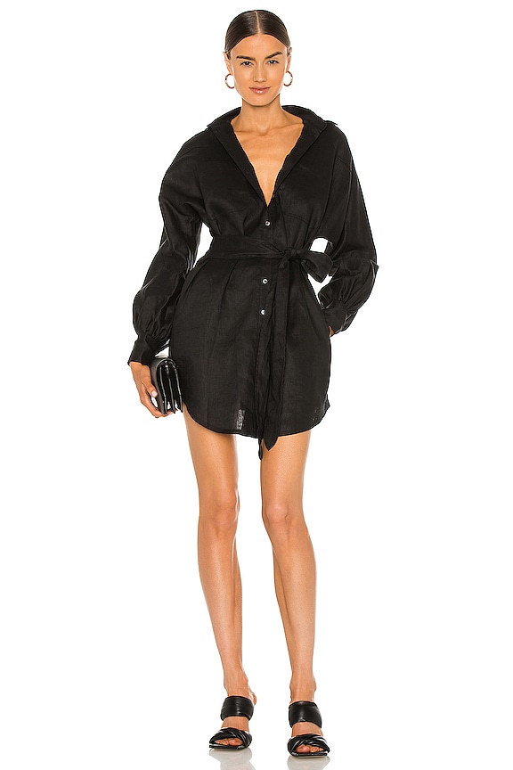 view 1 of 3 VESTIDO EMMERSON in Linen Black