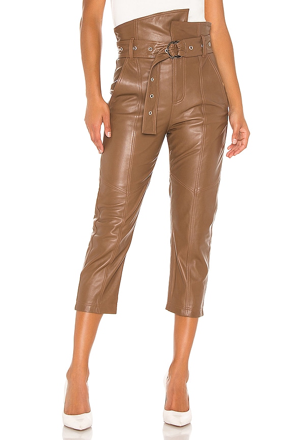view 1 of 4 Anniston Leather Pant in Cognac