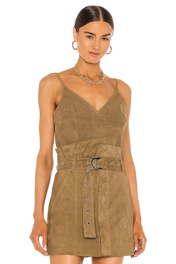 view 1 of 4 Kami Suede Top in Sandstone