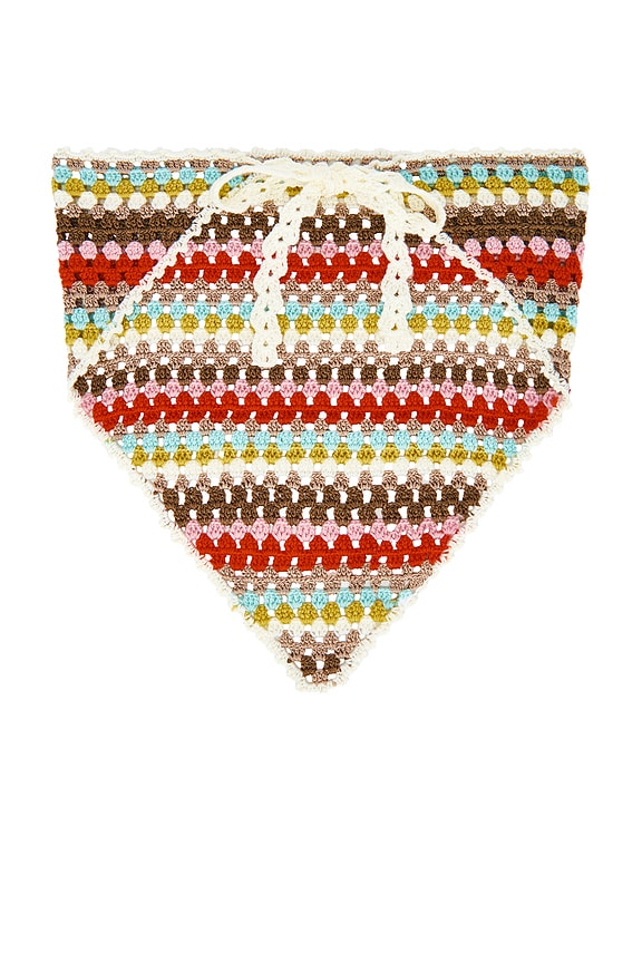 view 2 of 2 PAÑUELO BANDANA MULTI STRIPED in Multi Red