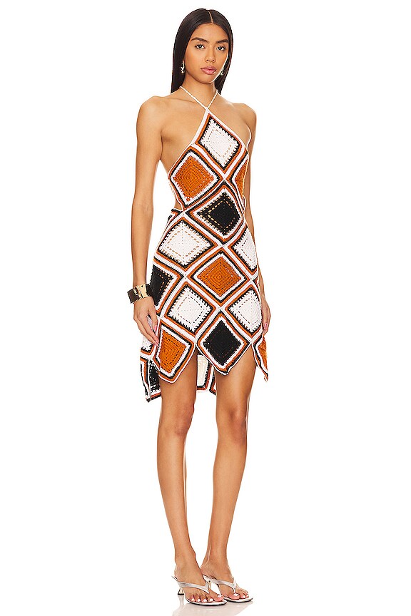 view 2 of 3 ROBE HAND CROCHET DIAMOND in Chocolate