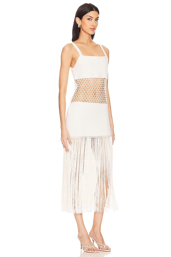 view 2 of 3 ROBE MIDI EN MAILLE CROCHET in Ivory