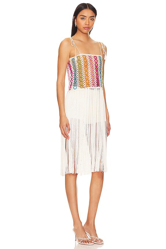 view 2 of 4 МИДИ ПЛАТЬЕ С ВЫШИВКОЙ КРОШЁ in Multi