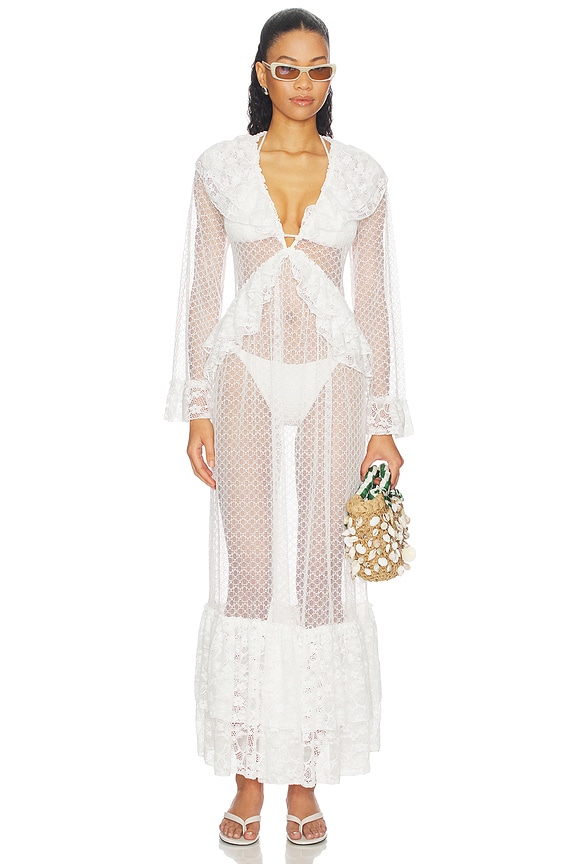 view 1 of 3 ROBE MAXI LAUREL in Ivory