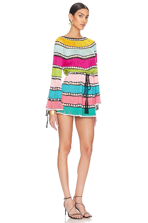 view 2 of 3 ROBE MINI ARC-EN-CIEL CROCHET in Rainbow Multi