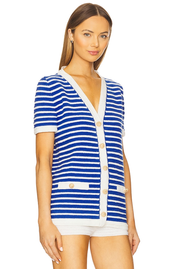 view 2 of 5 CÁRDIGAN A RAYAS LOU LOU in Blue & White