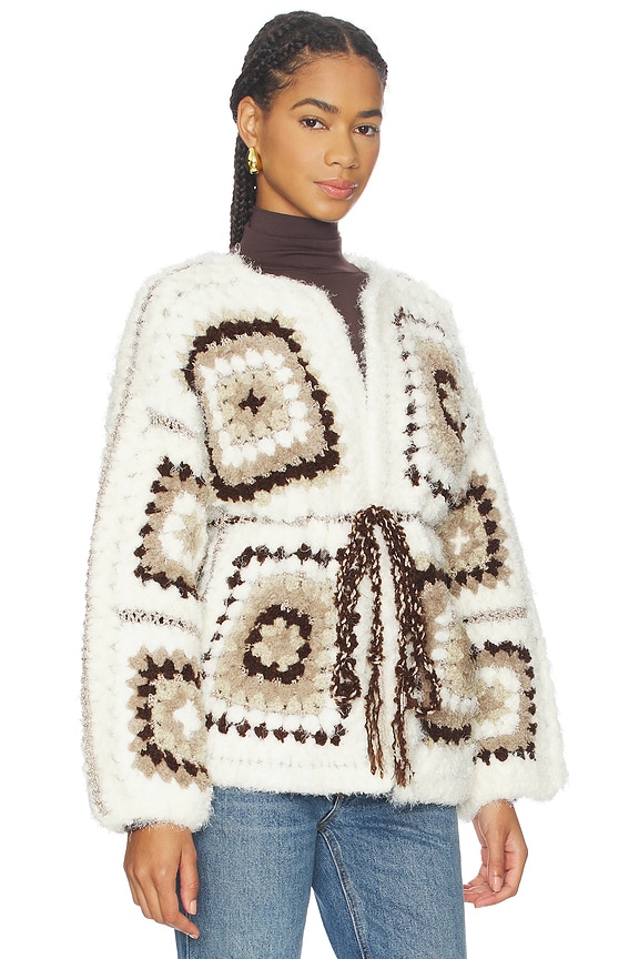 view 2 of 4 Madison Cardigan in Oak Brown