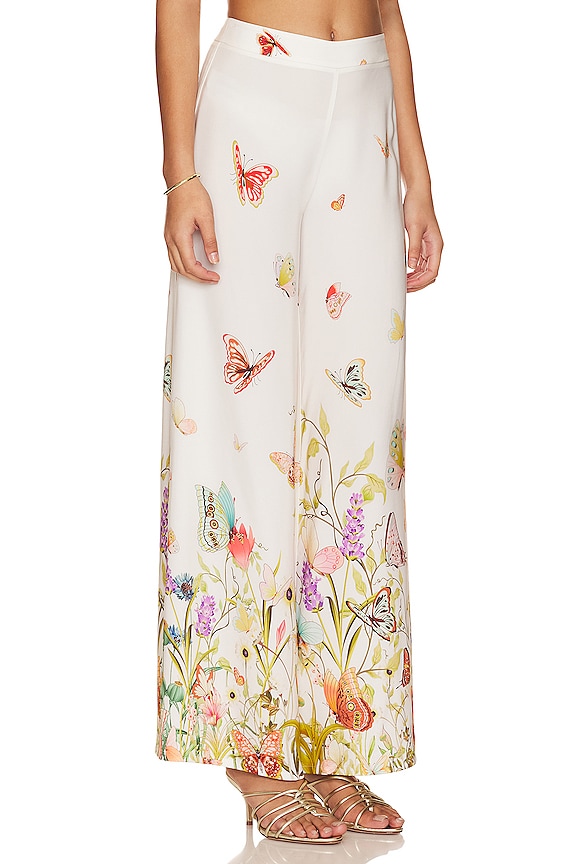 view 2 of 4 PANTALON LARGE PRINTED BUTTERFLY in Snow White