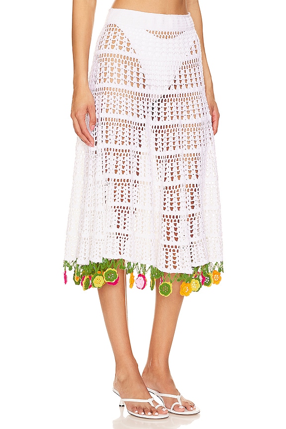 view 2 of 5 X Revolve Crochet Midi Skirt in Ivory
