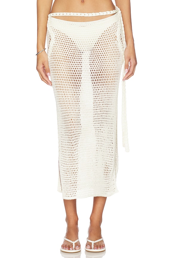 view 2 of 6 Dune Hand-crocheted Maxi Skirt in Ivory