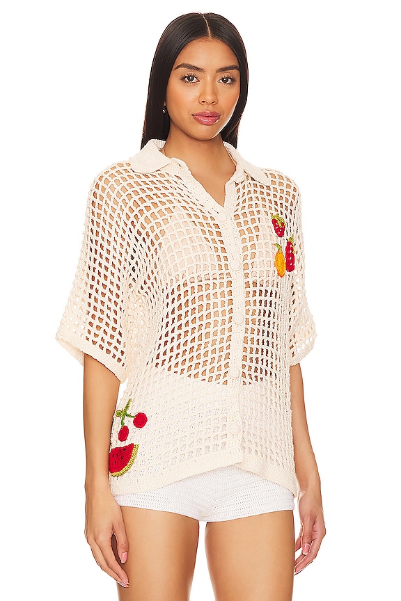 view 2 of 5 CHEMISE CROCHET in Natural