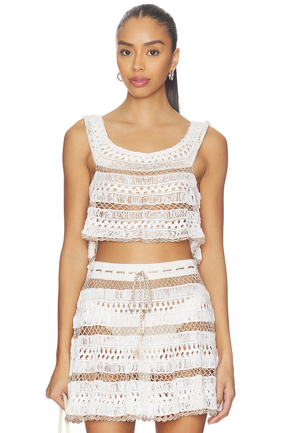 view 1 of 4 Cleo Hand-crocheted Top in Ivory