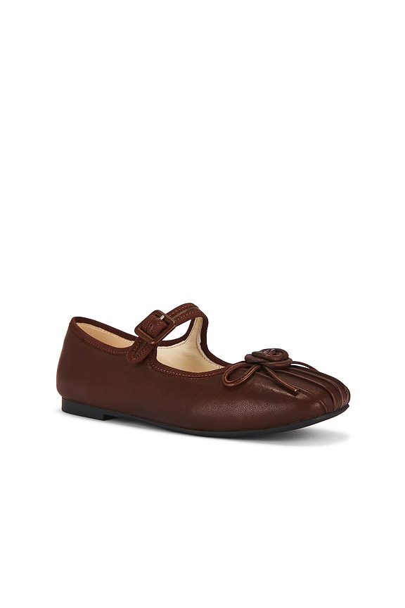 view 2 of 5 Rosette Sheepskin Mary Janes in Saddle