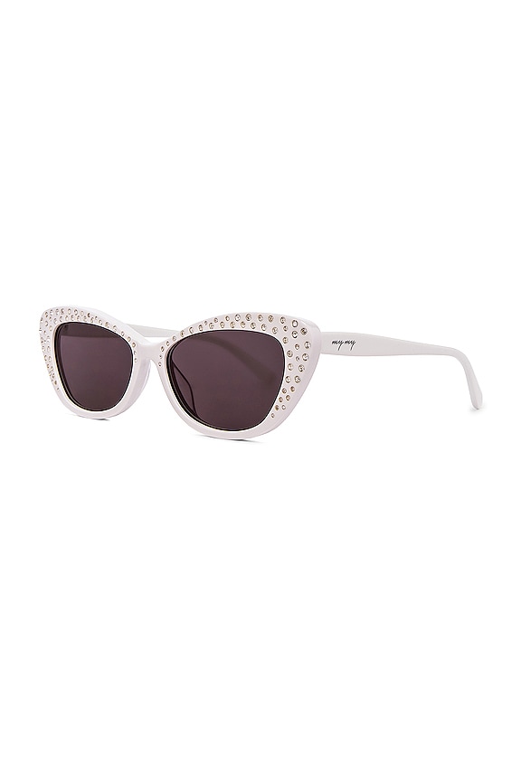 view 2 of 5 GAFAS DE SOL FRANKY in White Crystal & Grey