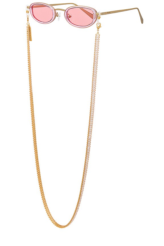 view 2 of 3 Tony Sunglass Chain in Clear & Gold
