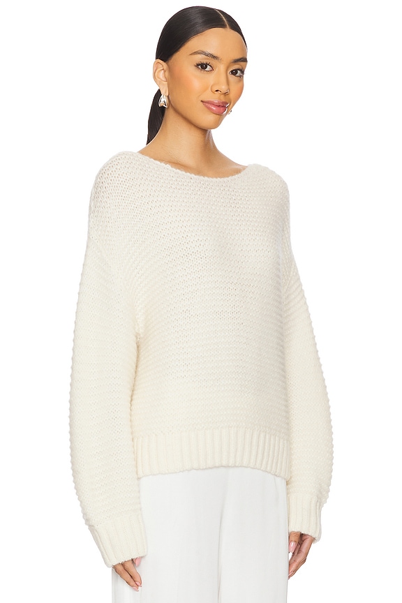 view 2 of 4 Lofty Alpaca Boatneck in White