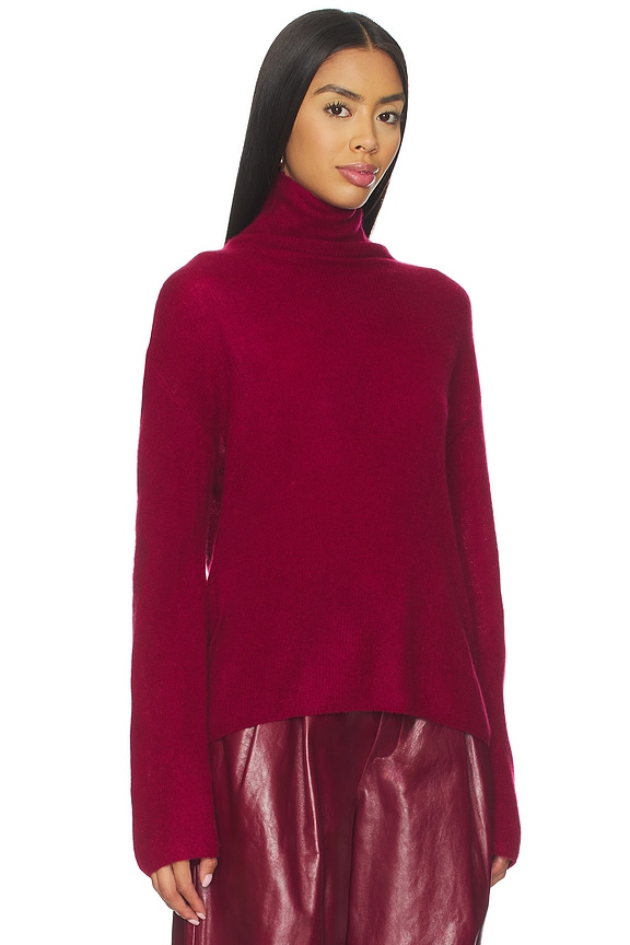 view 2 of 4 Cloud Cashmere Turtleneck in Cranberry